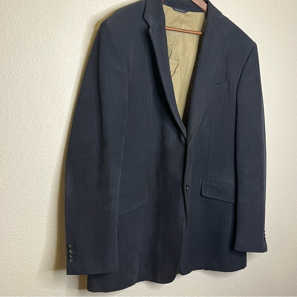 Banana Republic Classic Dark Navy Pinstripe Men's Blazer Size 48L RN 54023 - Picture 3 of 16